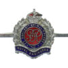 George VI Royal Engineers Enamelled Sweetheart Brooch - King's Crown
