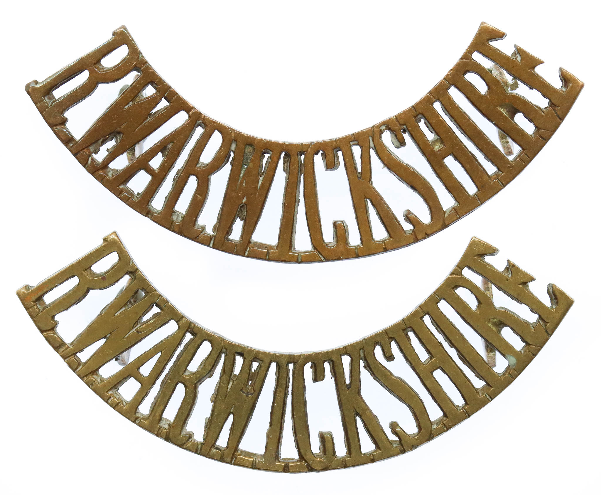 Pair of Royal Warwickshire Regiment (R.WARWICKSHIRE) Shoulder Titles