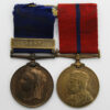 1887 Police Jubilee Medal (Clasp - 1897) and 1902 Police Coronation Medal - Insp. G. Patten, C Division (St. James), Metropolitan Police