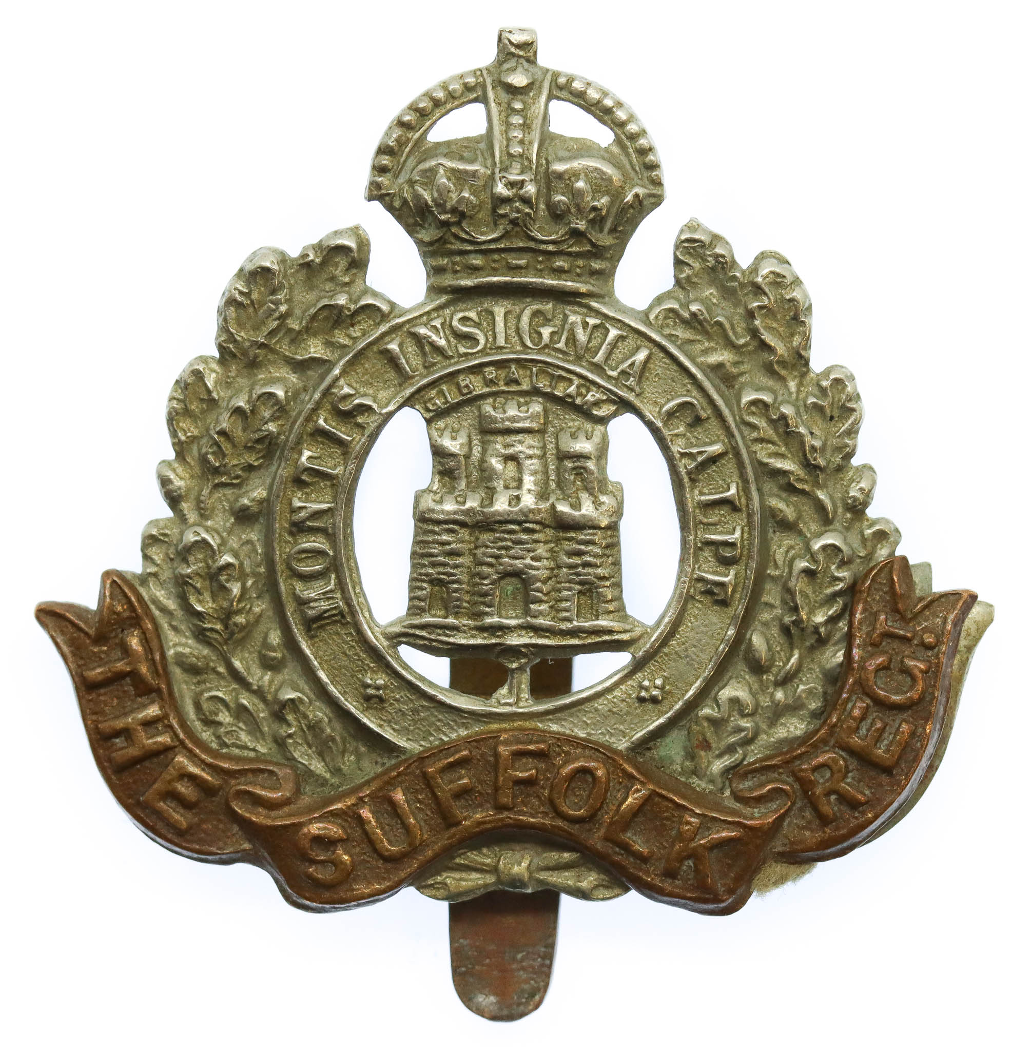 Suffolk Regiment Cap Badge - King's Crown
