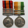Queen's South Africa (Clasps - Cape Colony, Paardeberg, Johannesburg) and King's South Africa (Clasps - South Africa 1901, South Africa 1902) Medal Pair - Pte. B. Killingsworth, 2nd Bn. Lincolnshire Regiment