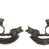 Pair of Royal Warwickshire Regiment Officer's Service Dress Collar Badges
