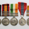 Queen's Sudan, QSA (Clasps - Cape Colony, Paardeberg, Johannesberg), KSA (Clasps - South Africa 1901, South Africa 1902), George V Imperial Service Medal and Khedives Sudan (Clasps - The Atbara, Khartoum) Medal Group of Five - Pte. C. Johnson, Lincolnshire Regiment