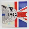 Royal Mint 1992 United Kingdom Brilliant Uncirculated Coin Collection with Rare Dual Date EC Presidency 50p Coin
