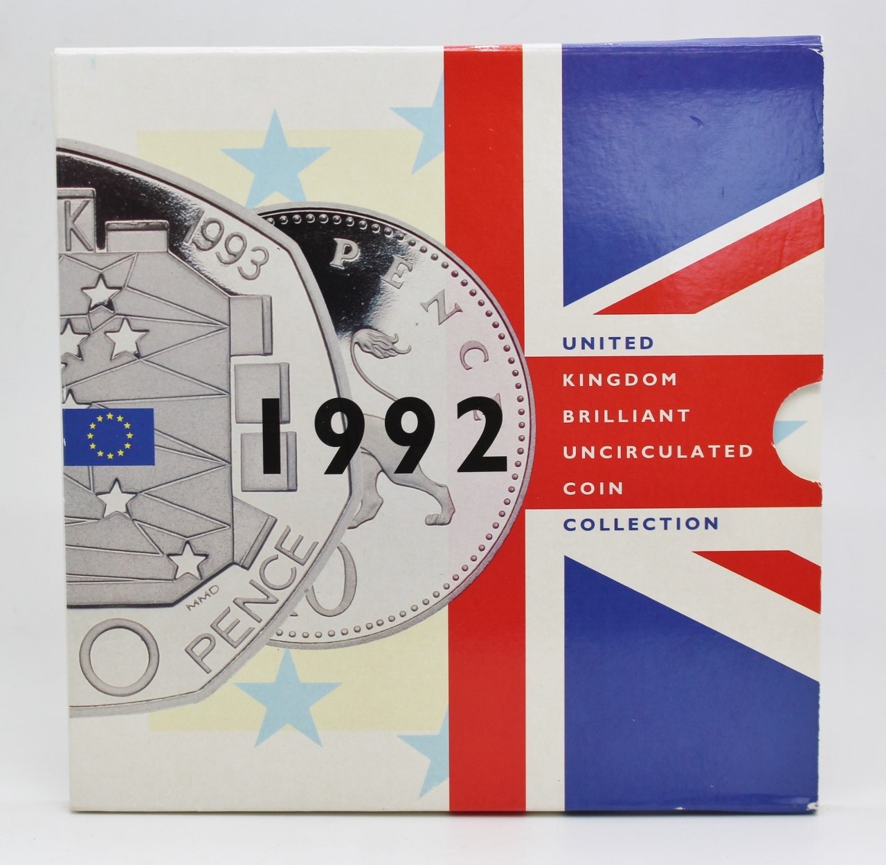 Royal Mint 1992 United Kingdom Brilliant Uncirculated Coin Collection with Rare Dual Date EC Presidency 50p Coin