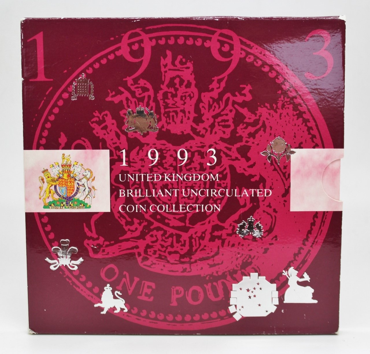 Royal Mint 1993 United Kingdom Brilliant Uncirculated Coin Collection with Rare Dual Date EC Presidency 50p Coin