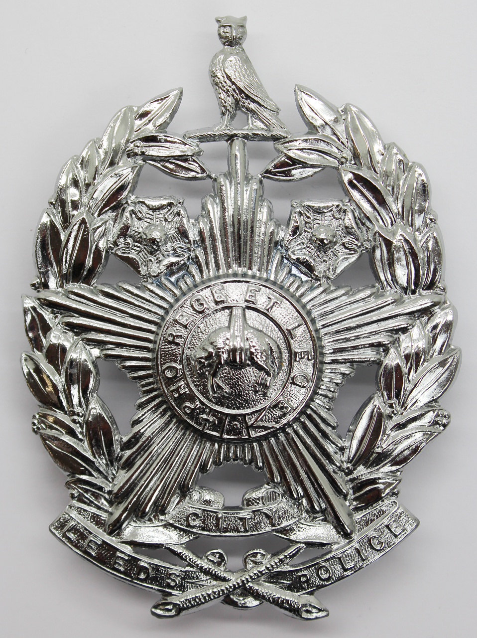 Leeds City Police Helmet Plate (Chrome)