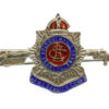 WWI Army Service Corps (A.S.C.) Sterling Silver & Enamel Rifle Sweetheart Brooch