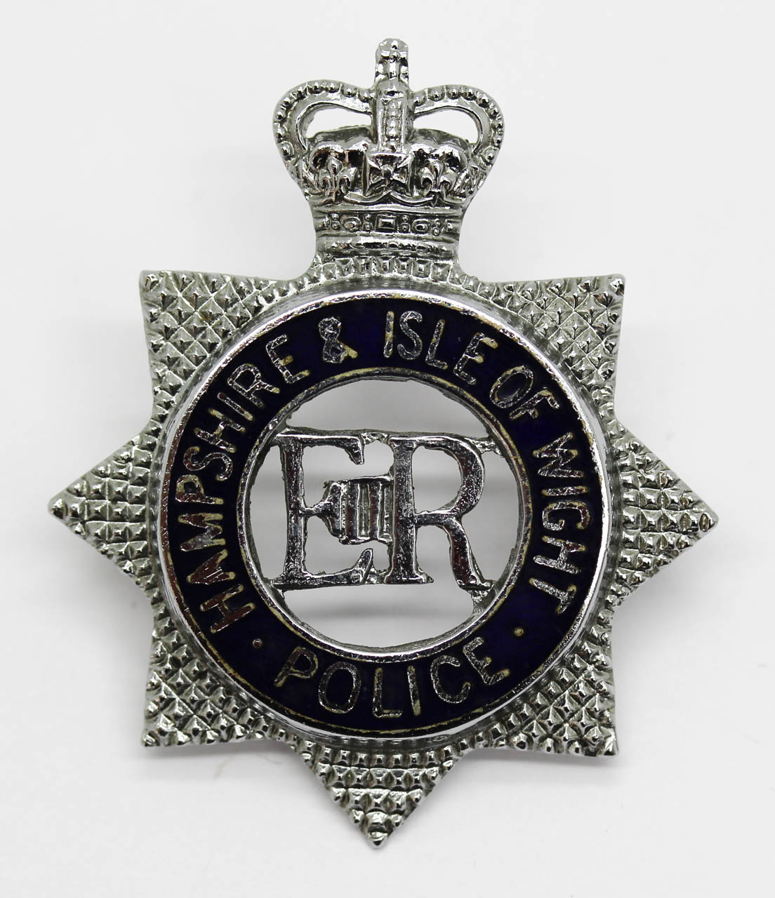 Hampshire & Isle of Wight Police Senior Officer's Enamelled Cap Badge - Queen's Crown