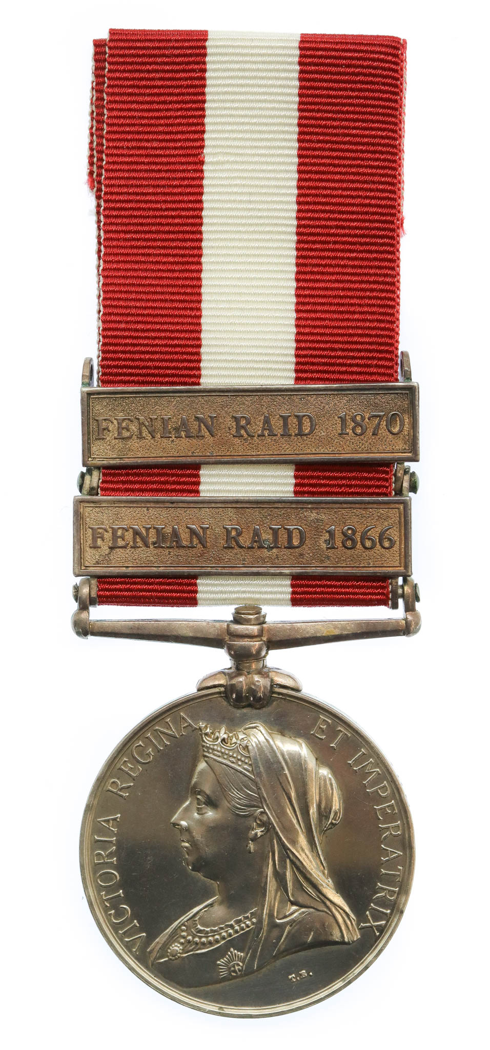 Canada General Service Medal 1866-1870 (Clasp - Fenian Raid 1866, Fenian Raid 1870) - Sgt. A.L. Grindrod, 2nd Sherbrooke Rifle Company