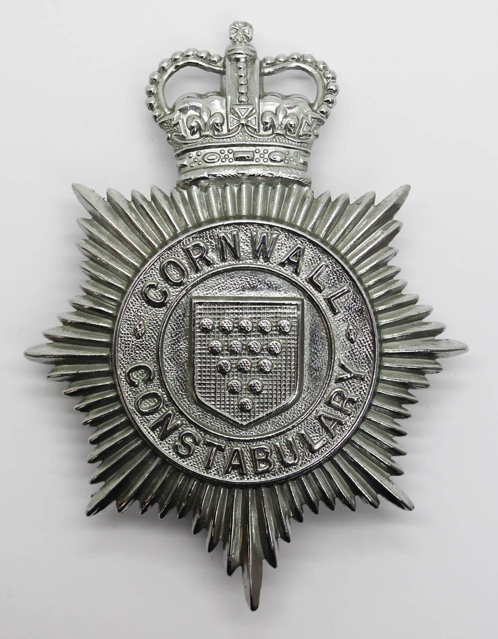 Cornwall Constabulary Helmet Plate - Queen's Crown