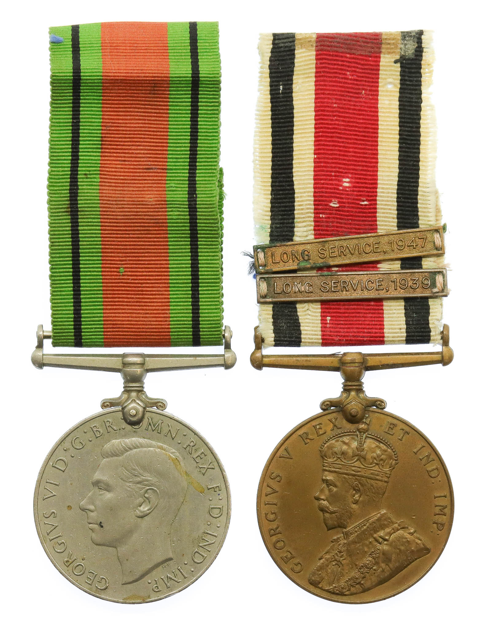 WW2 Defence Medal and George V Special Constabulary Long Service Medal (2 Bars - Long Service 1939, Long Service 1947) - Horace P. Hawes