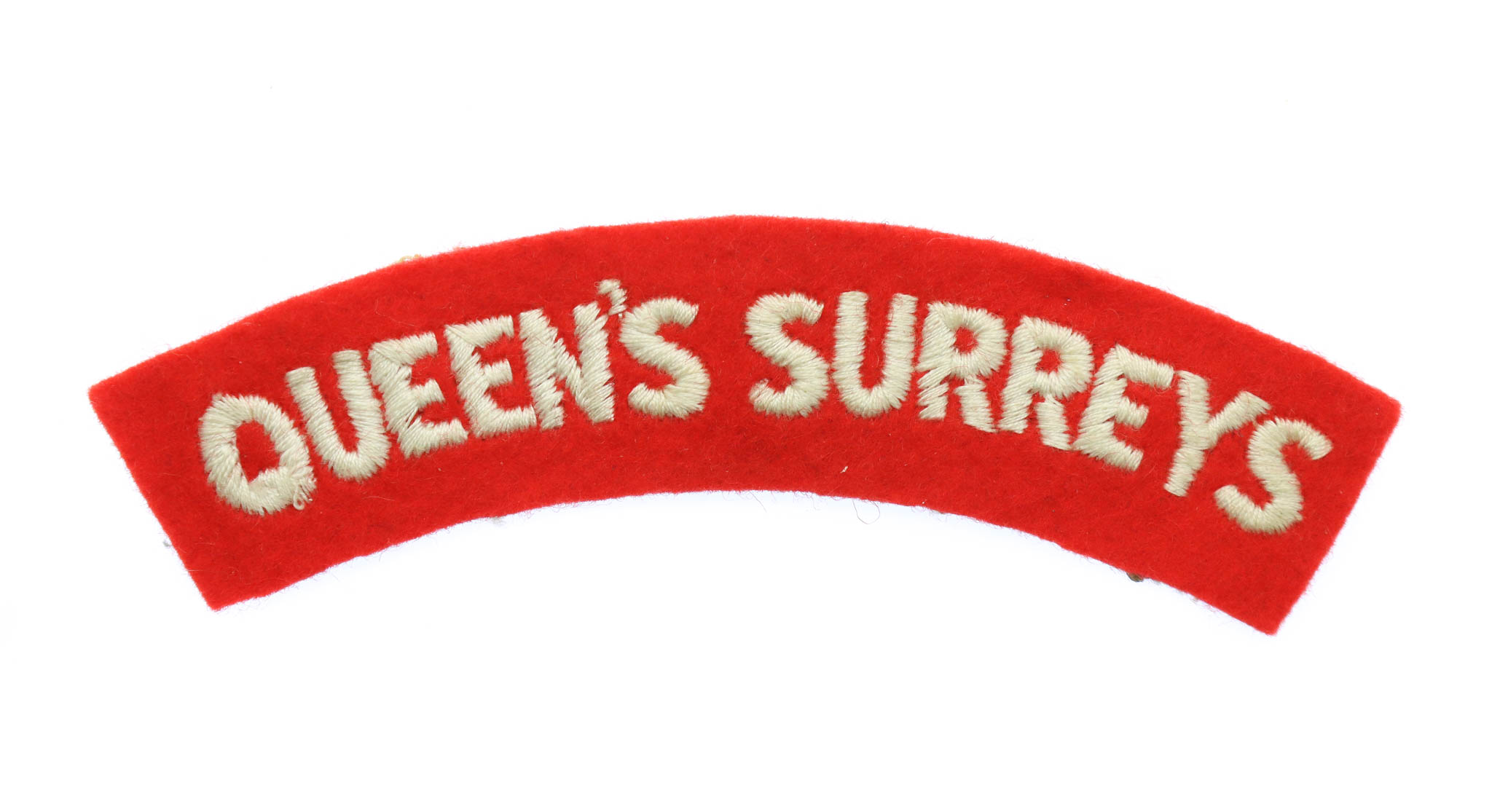 Queen's Royal Surrey Regiment (QUEEN'S SURREYS) Cloth Shoulder Title