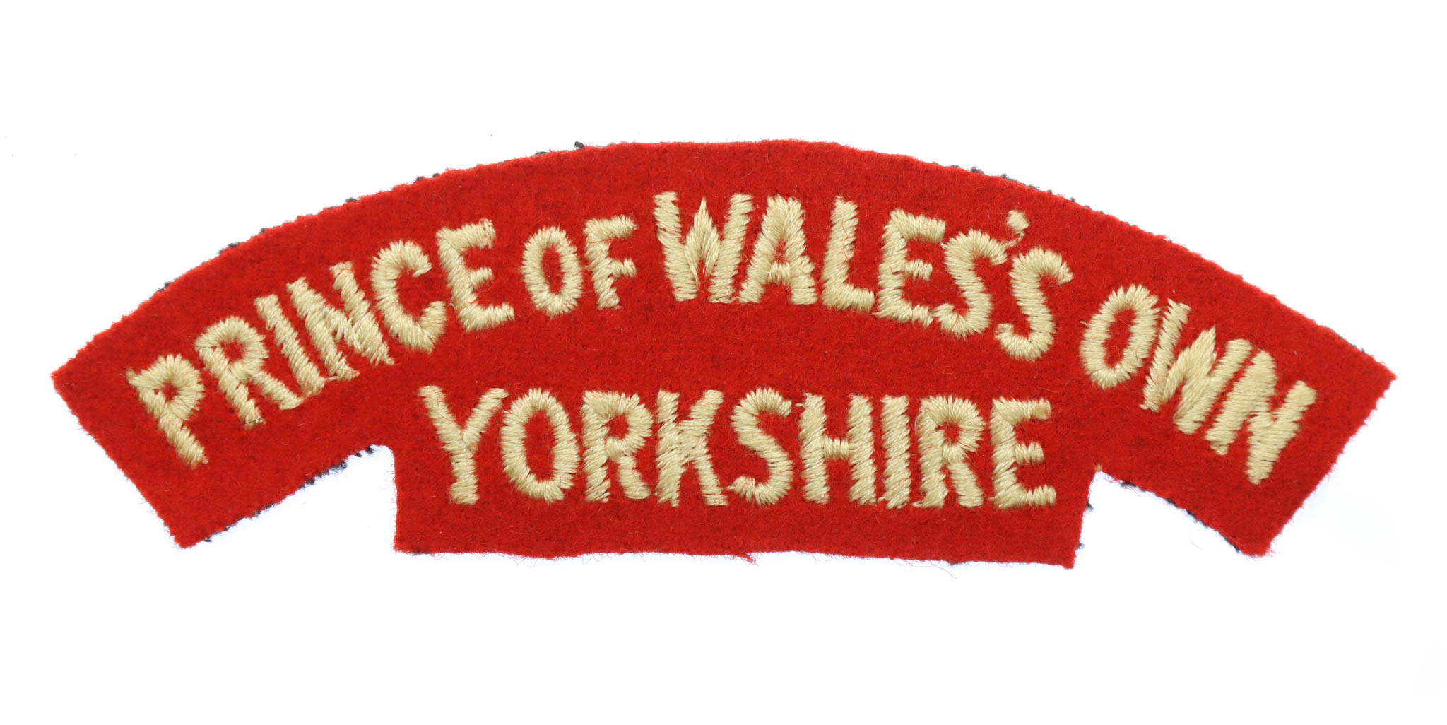 Prince of Wales's Own Regiment of Yorkshire (PRINCE OF WALE'S OWN/YORKSHIRE) Cloth Shoulder Title