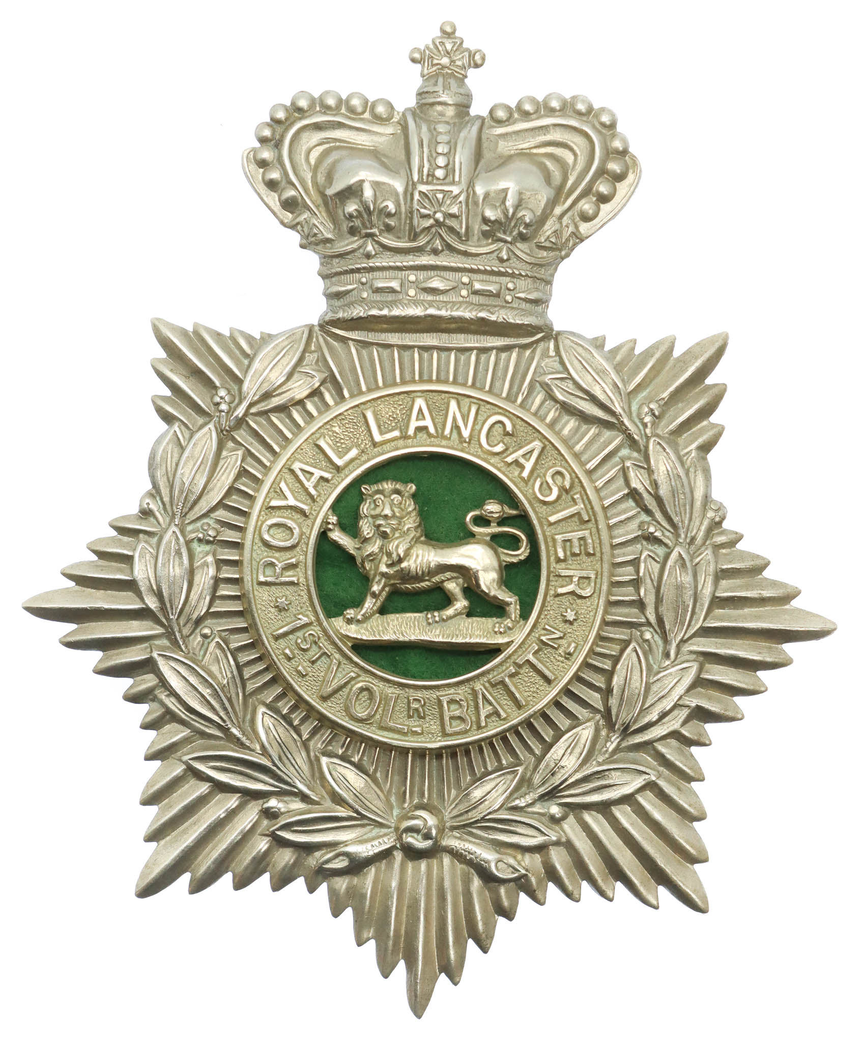 Victorian 1st Volunteer Battalion Royal Lancaster Regiment Helmet Plate