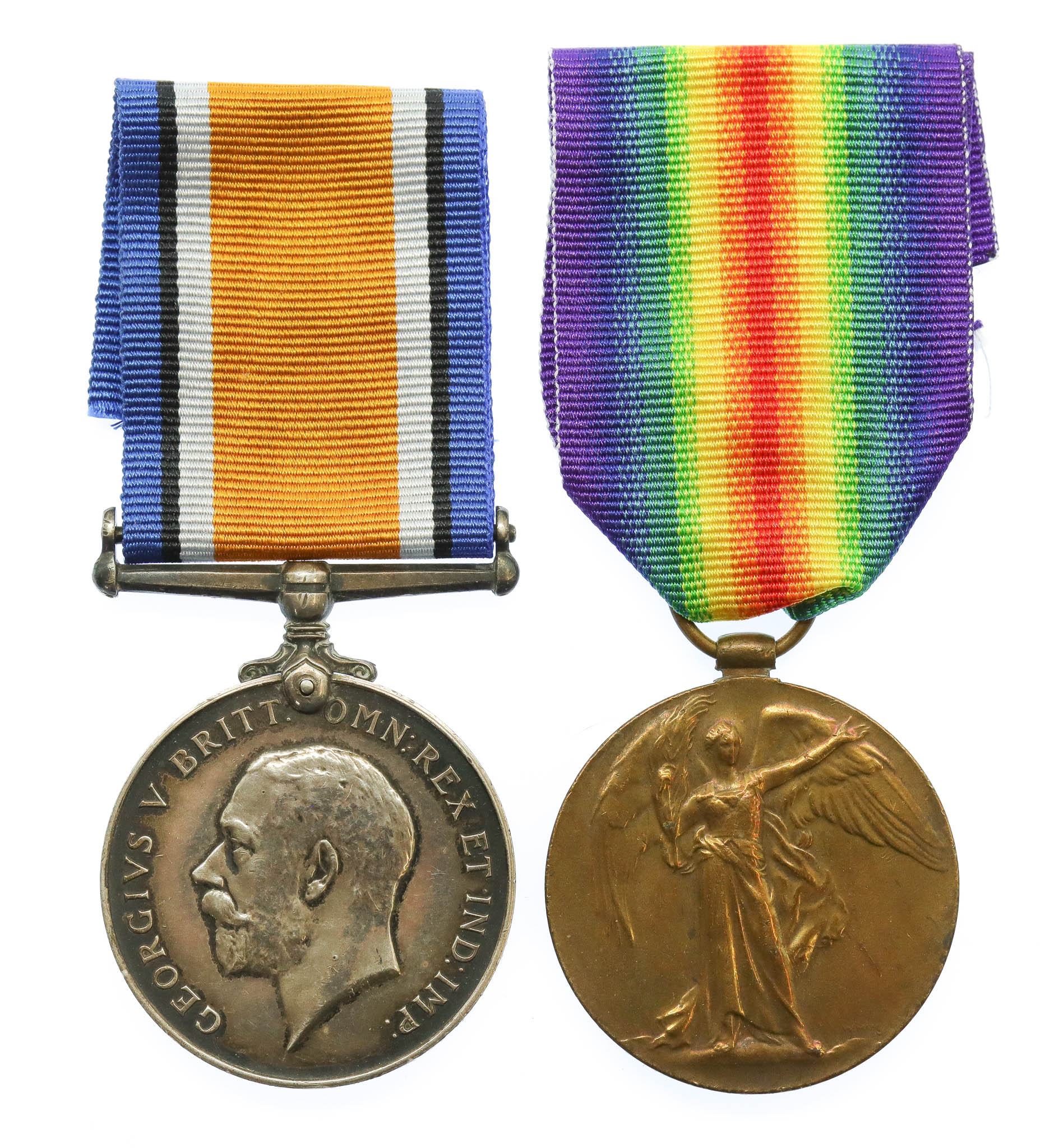WW1 British War & Victory Medal Pair - Pte. T. Reaney, 1/4th Bn. King's Own Yorkshire Light Infantry - Wounded (Gassed July 1917)