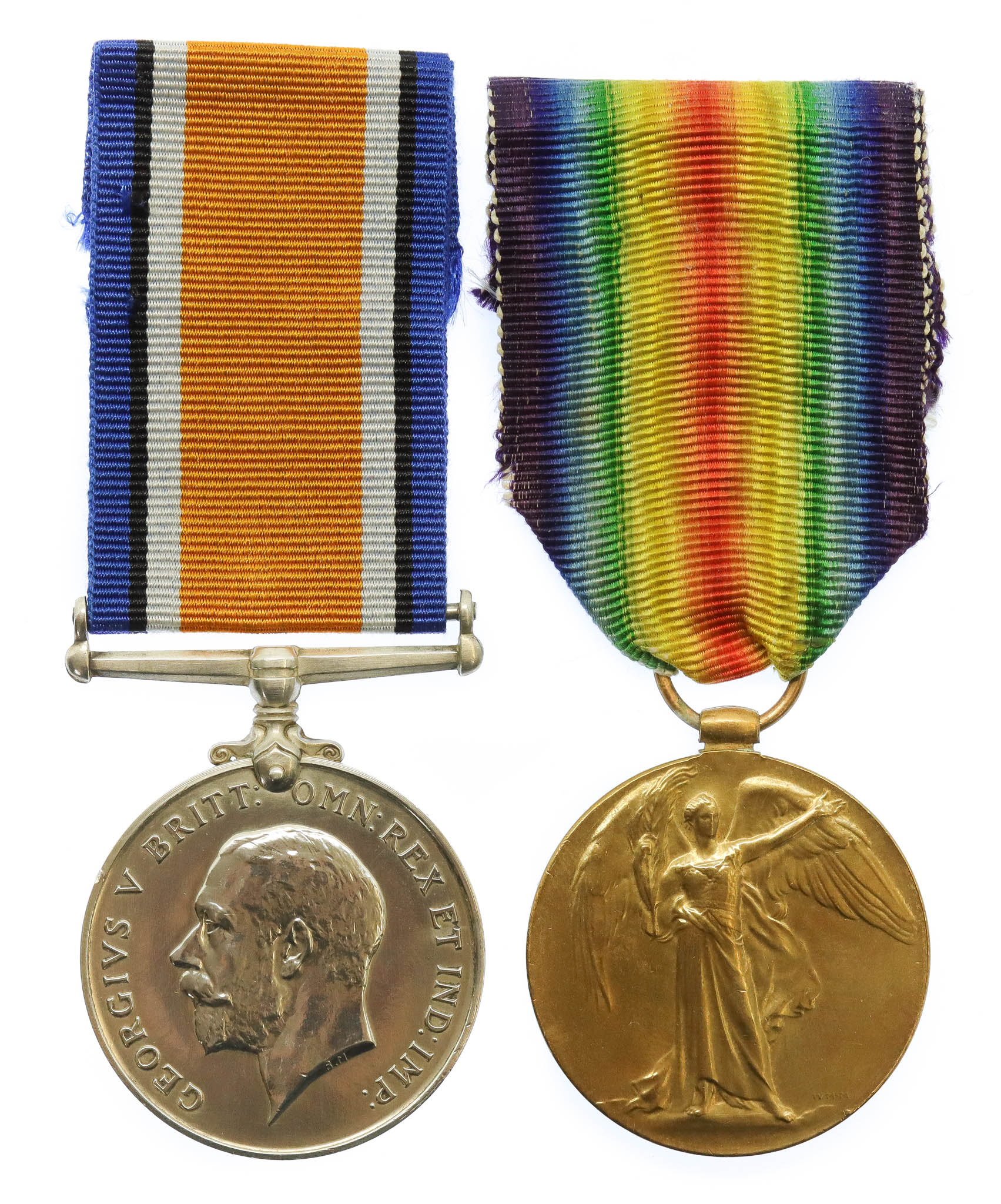 WW1 British War & Victory Medal Pair - Cpl. W. Cuthbert, 90th Coy, Machine Gun Corps - K.I.A. (Somme, 3/7/16)