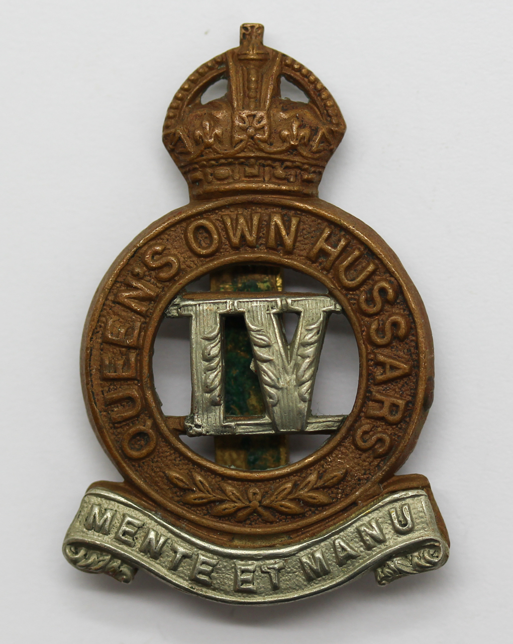 4th Queen's Own Hussars Cap Badge - King's Crown