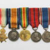 Contemporary Miniature WW1 1914-15 Star Trio, 1911 City of London Police Coronation Medal & 1937 Coronation Medal Group of Five