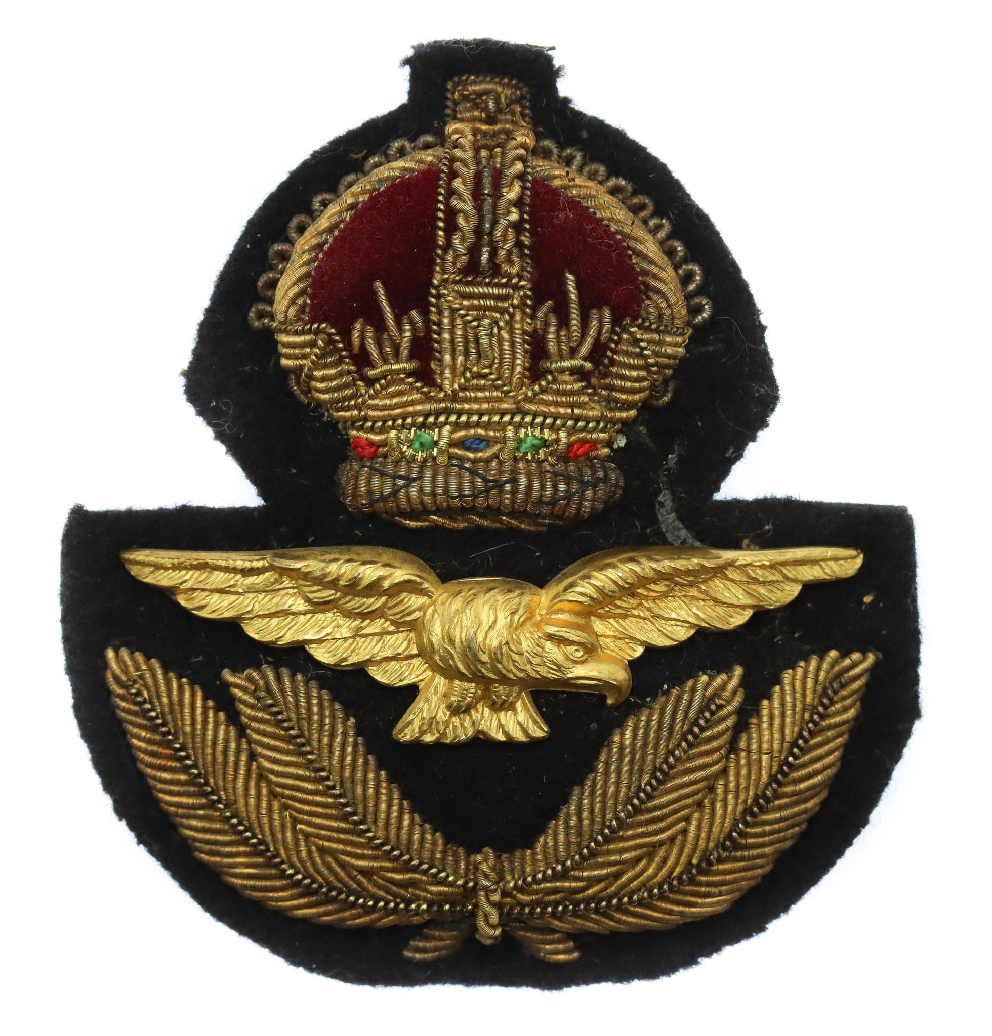 Royal Air Force (R.A.F.) Officer's Cap Badge - King's Crown