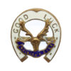 Seaforth Highlanders Brass & Enamel Good Luck Horseshoe Sweetheart Brooch