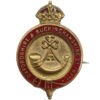 Oxfordshire & Buckinghamshire Light Infantry Brass & Enamel Sweetheart Brooch - King's Crown