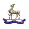 Royal Warwickshire Regiment Sterling Silver & Enamel Sweetheart Brooch