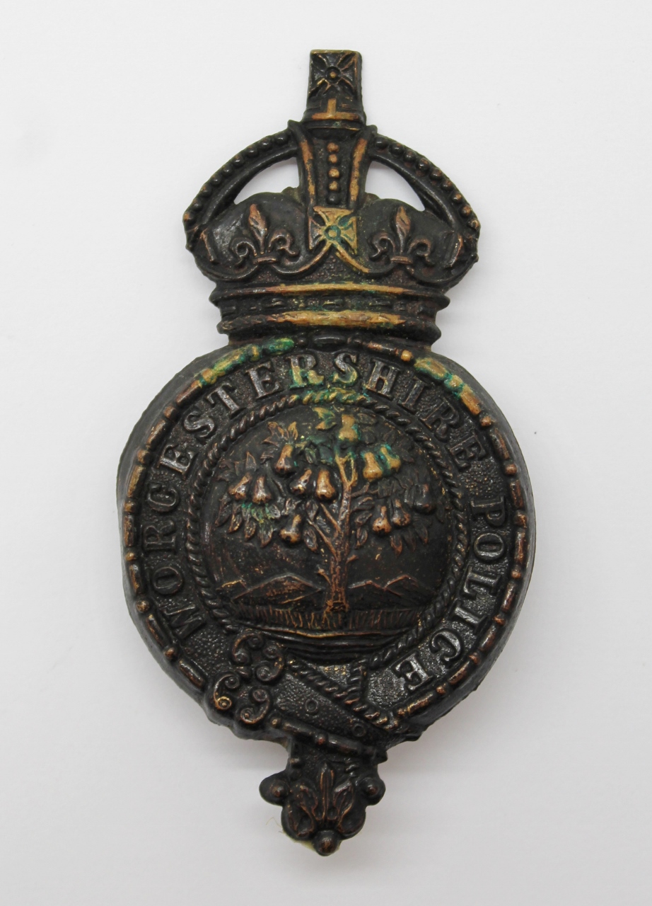 Worcestershire Police Helmet Plate - King's Crown