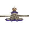 Royal Artillery Silver & Enamel Sweetheart Brooch/Tie Pin - King's Crown