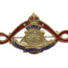 Royal Artillery Enamelled Sweetheart Brooch - King's Crown