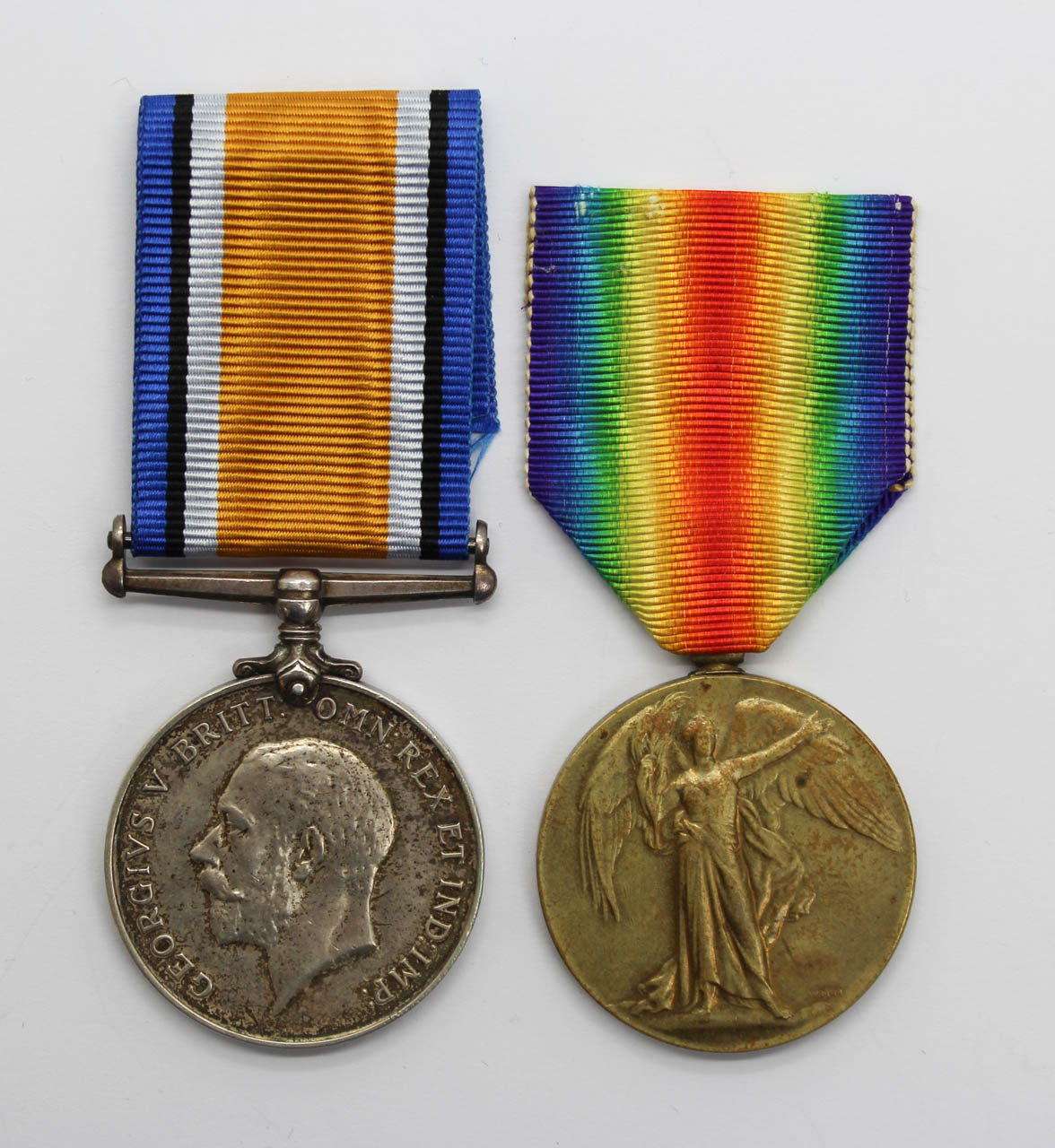 WW1 British War & Victory Medal Pair - Lieut. G.B.C. Way, South Lancashire Regiment attached Royal Flying Corps - Seriously Injured on Returning from an Operational Patrol in July 1917