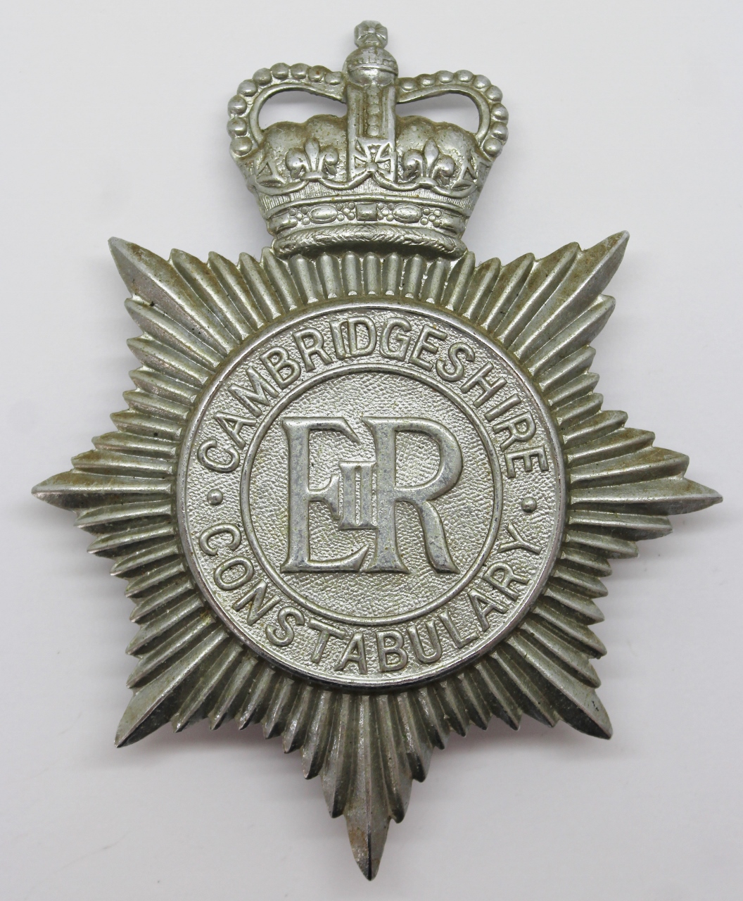 Cambridgeshire Constabulary Helmet Plate - Queen's Crown
