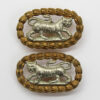 Pair of Leicestershire Regiment Bi-metal Collar Badges