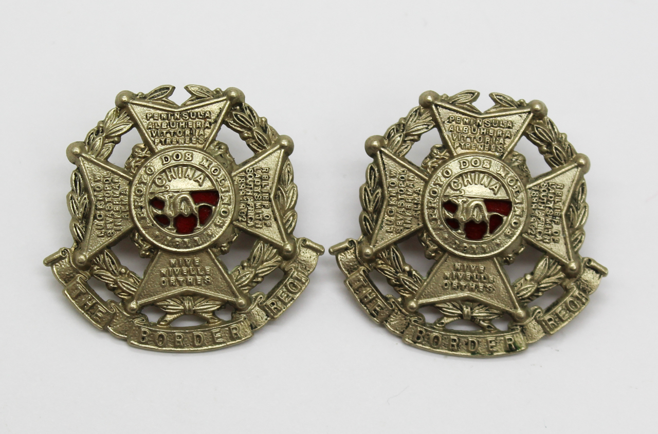 Pair of Border Regiment Collar Badges