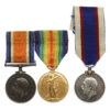 WW1 British War Medal, Victory Medal and Royal Fleet Reserve Long Service & Good Conduct Medal Group of Three - Gnr / Mne. S.C. Wayman, Royal Marine Artillery / Royal Fleet Reserve