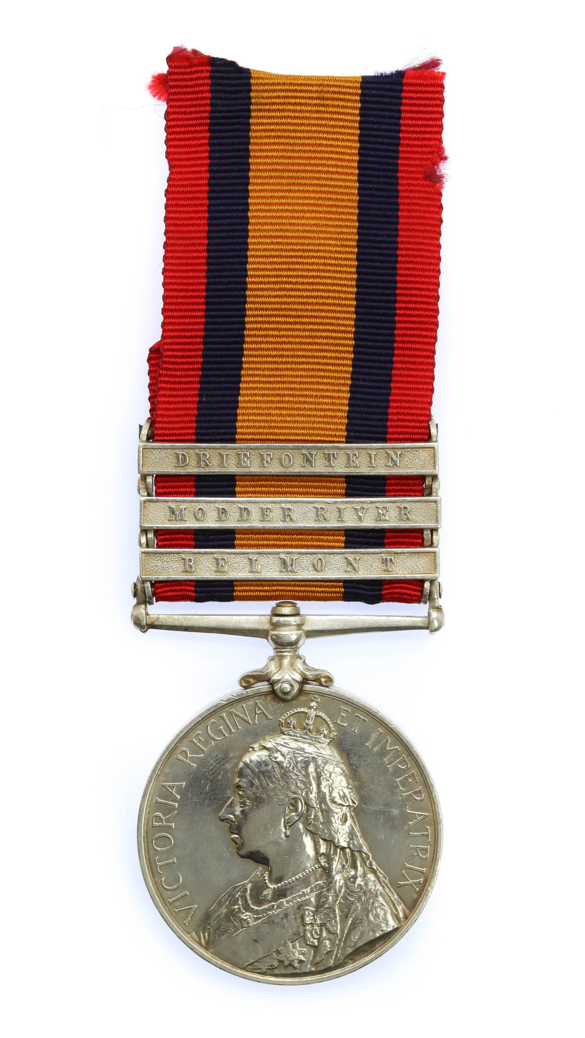 Queen's South Africa Medal (Clasps - Belmont, Modder River, Driefontein) - Pte. H.A. Sargent, Grenadier Guards