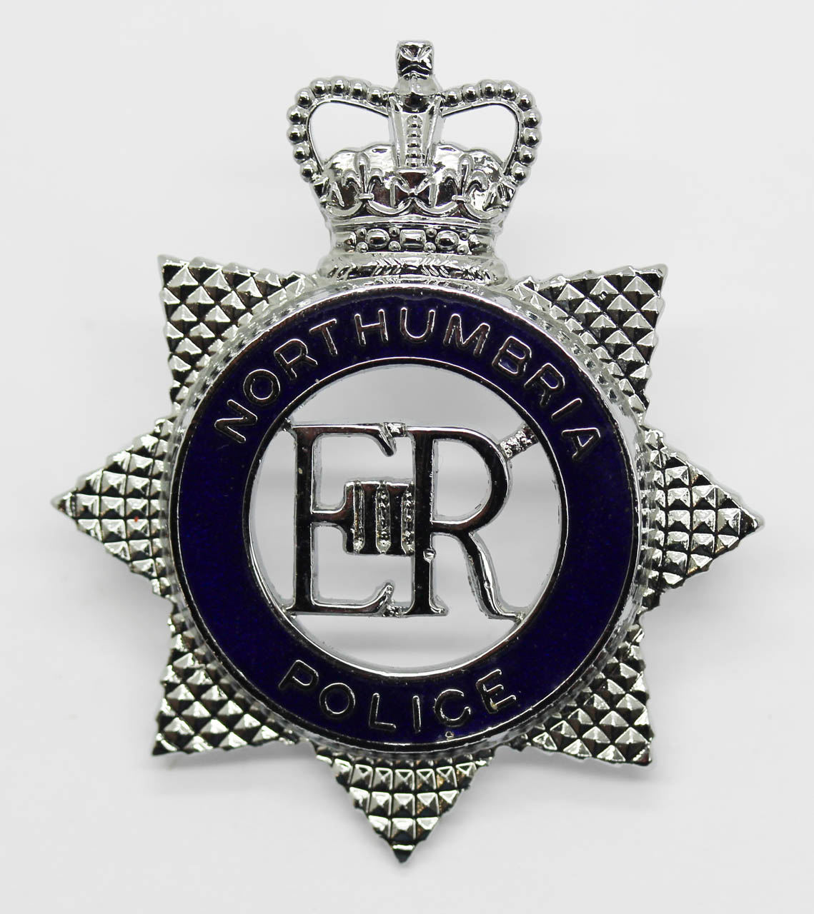 Northumbria Police Senior Officer's Enamelled Cap Badge - Queen's Crown