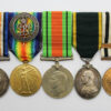 WW1 British War & Victory, WW2 Defence Medal, George V Territorial Efficiency Medal & George VI Special Constabulary Medal (Bar - Long Service 1949) Medal Group of Five with Silver War Badge - Pte. J. Corby, Lincolnshire Regiment - Wounded In Action