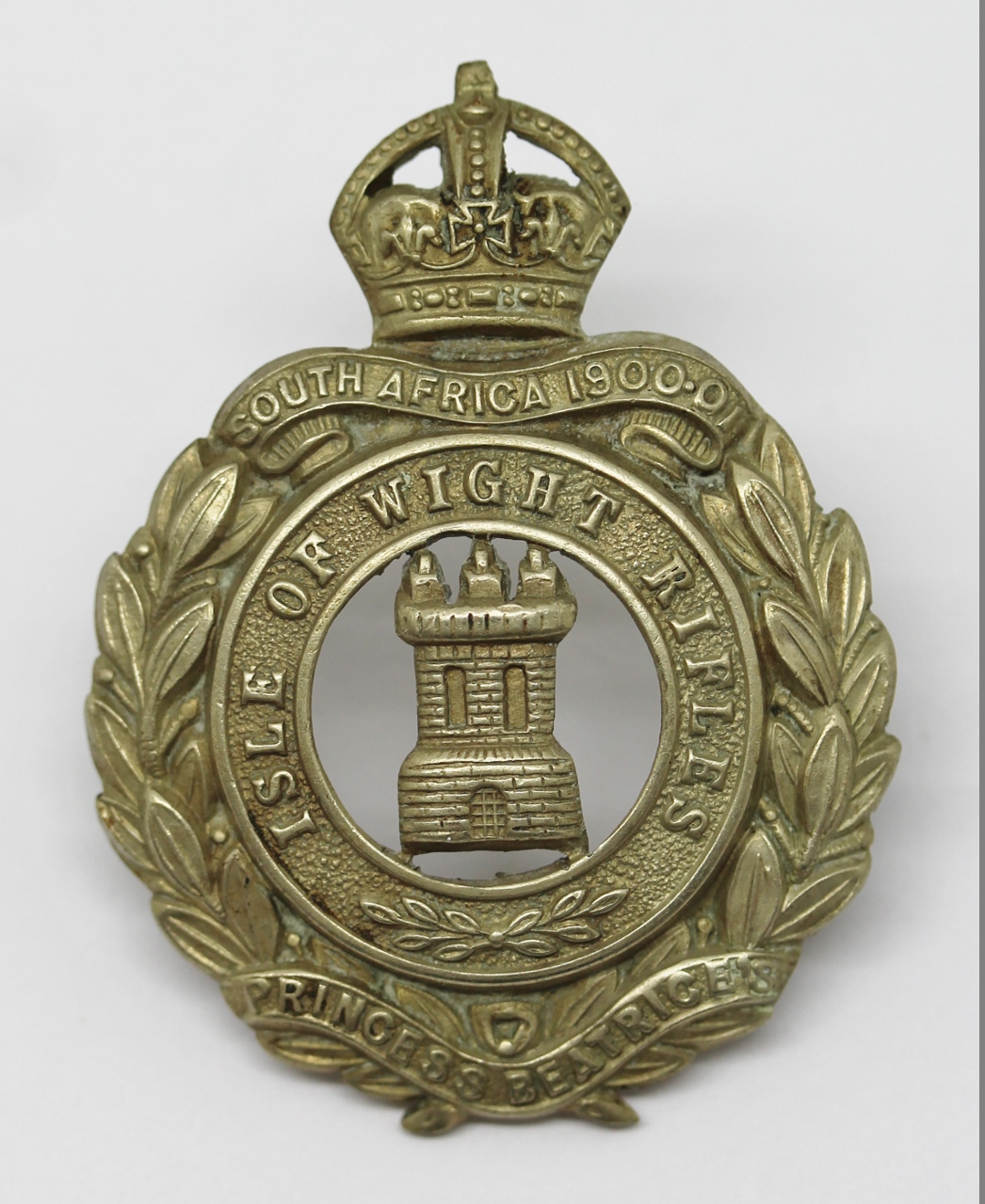 8th Bn. (Isle of Wight Rifles) Hampshire Regiment Cap Badge - King's Crown