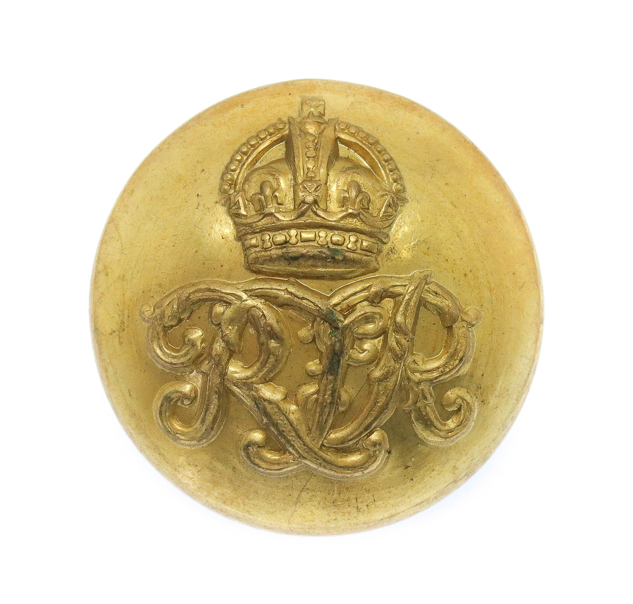 Royal Tank Regiment Officer's Button - King's Crown (26mm)