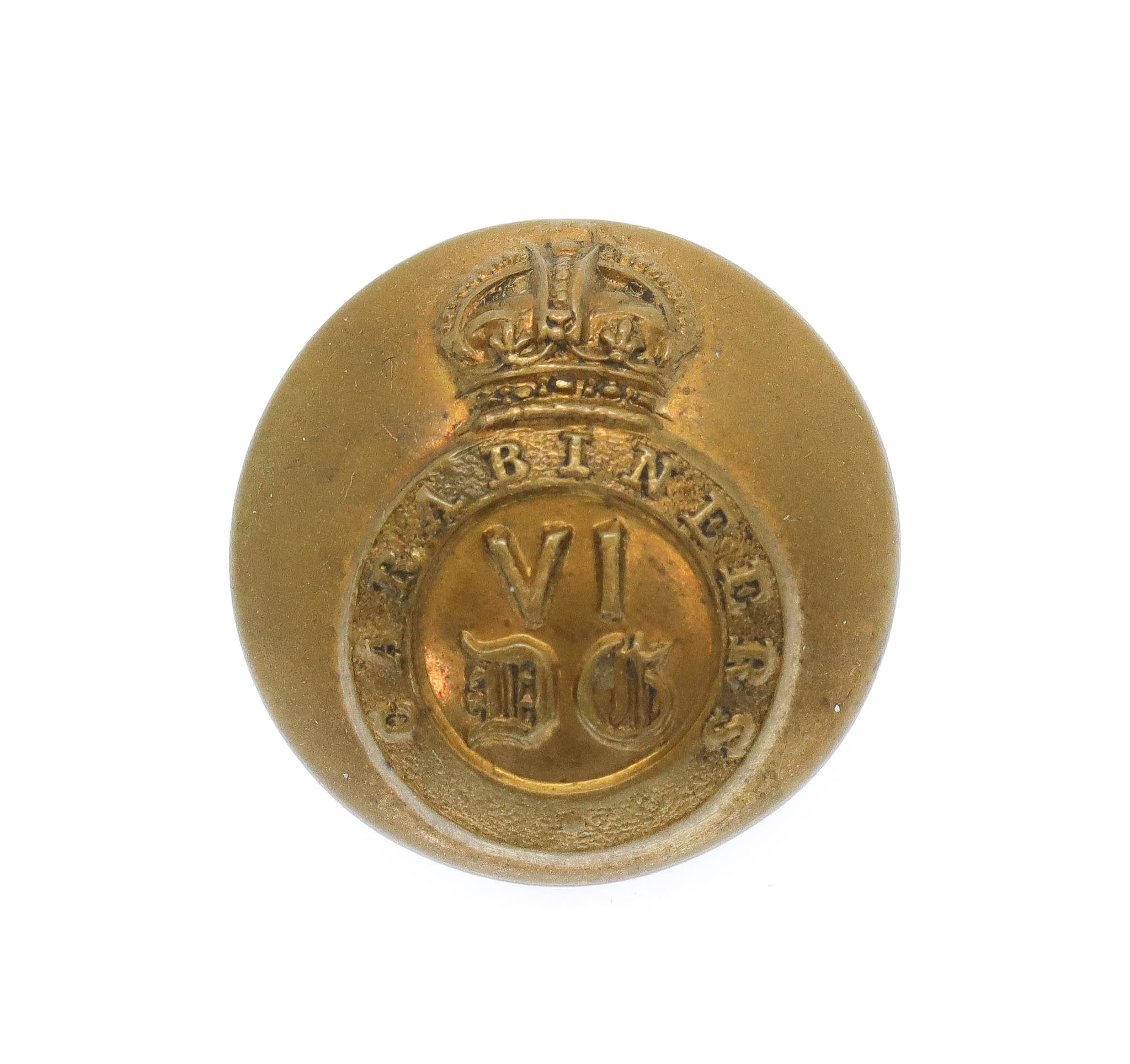 6th Dragoon Guards (Carabiniers) Officer's Button - King's Crown (24mm)