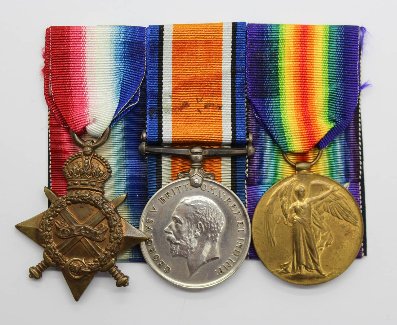 WW1 1914-15 Star, British War & Victory Medal Trio - Pte. A. Rothwell, 8th Bn. (Leeds Rifles) West Yorkshire Regiment - Died of Wounds (Age 17)