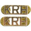 Pair of King's Royal Hussars (KRH) Anodised (Staybrite) Shoulder Titles