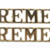 Pair of Royal Electrical & Mechanical Engineers (R.E.M.E.) Anodised (Staybrite) Shoulder Titles