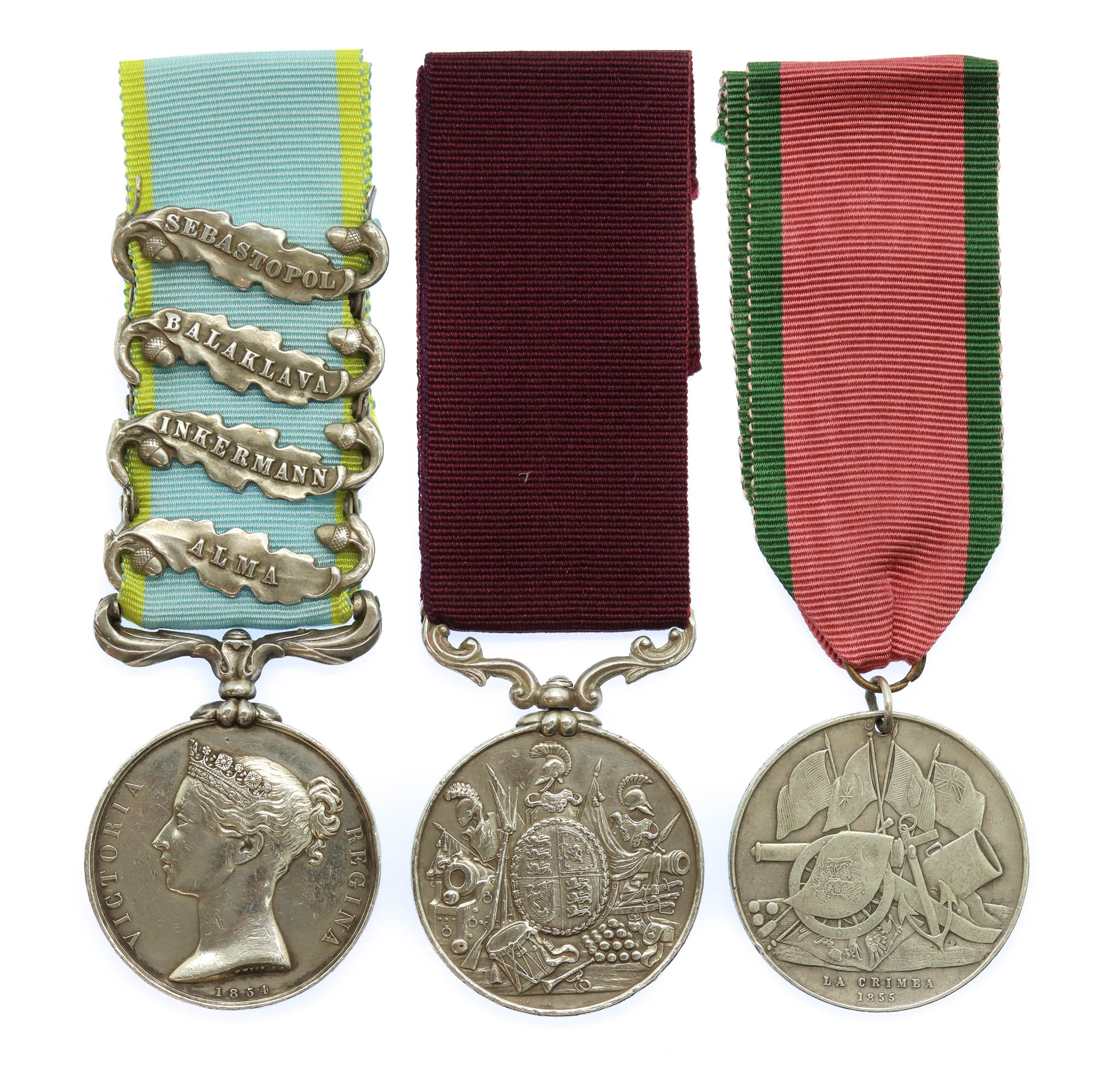1854 Crimea Medal (4 Clasps - Alma, Inkermann, Balaklava, Sebastopol), LS&GC and Turkish Crimea Medal Group of Three - Cpl. T. Loader, Grenadier Guards