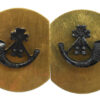 Pair of Royal Green Jackets Black Anodised (Staybrite) Collar Badges