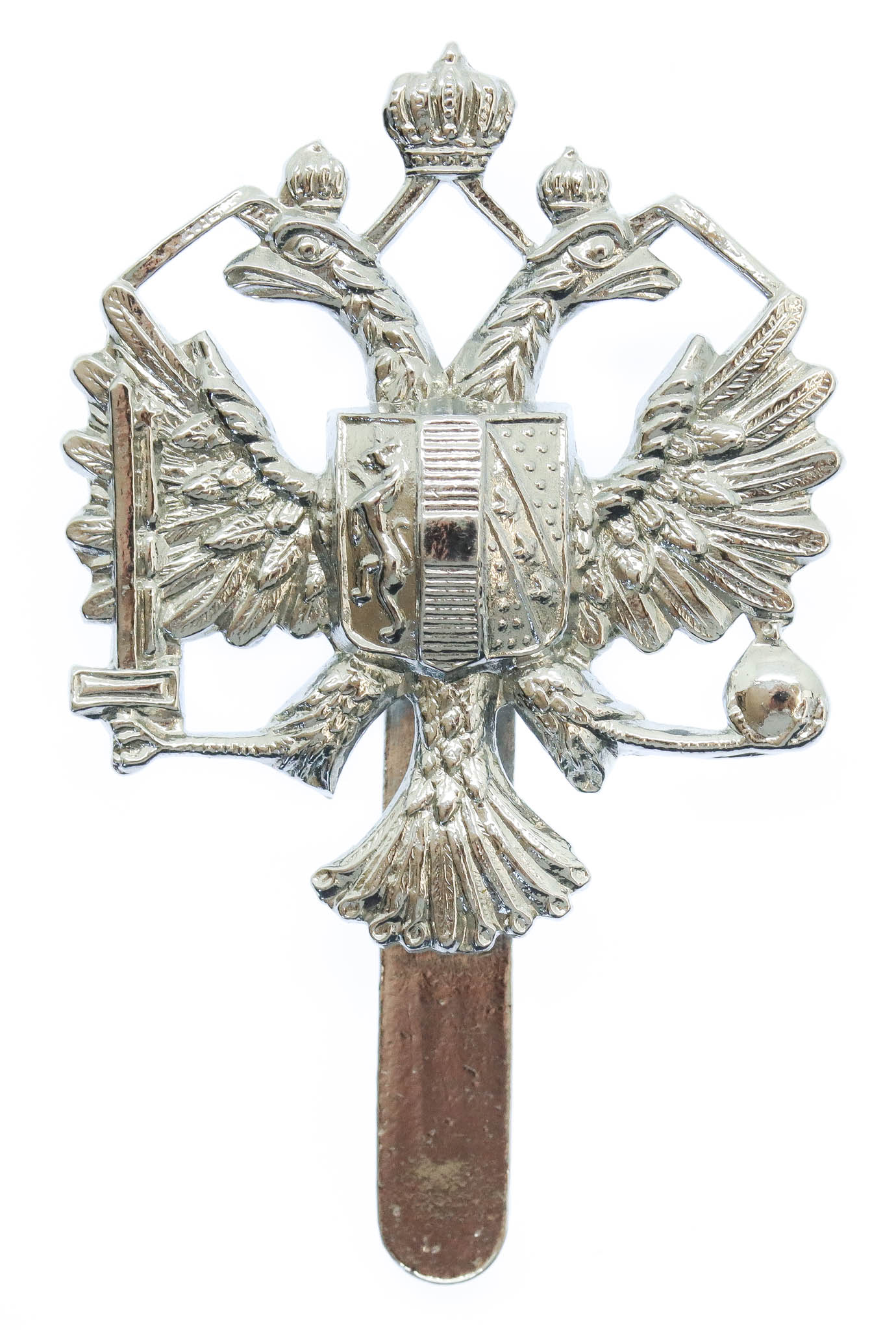 Queen's Dragoon Guards Chrome Cap Badge