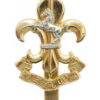 The King's Regiment Anodised (Staybrite) Beret Badge
