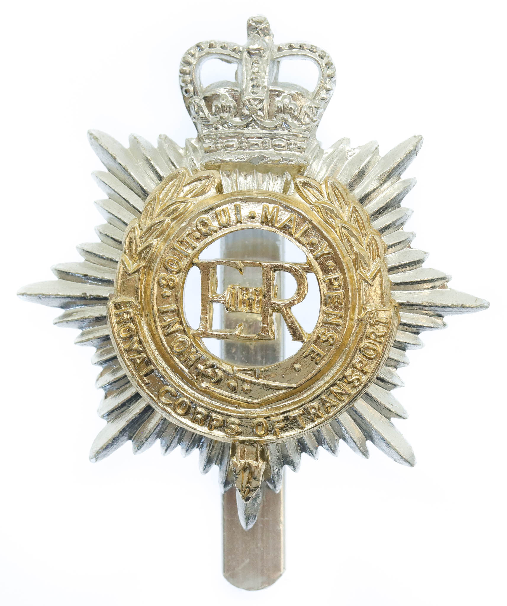 Royal Corps of Transport (R.C.T.) Anodised (Staybrite) Cap Badge