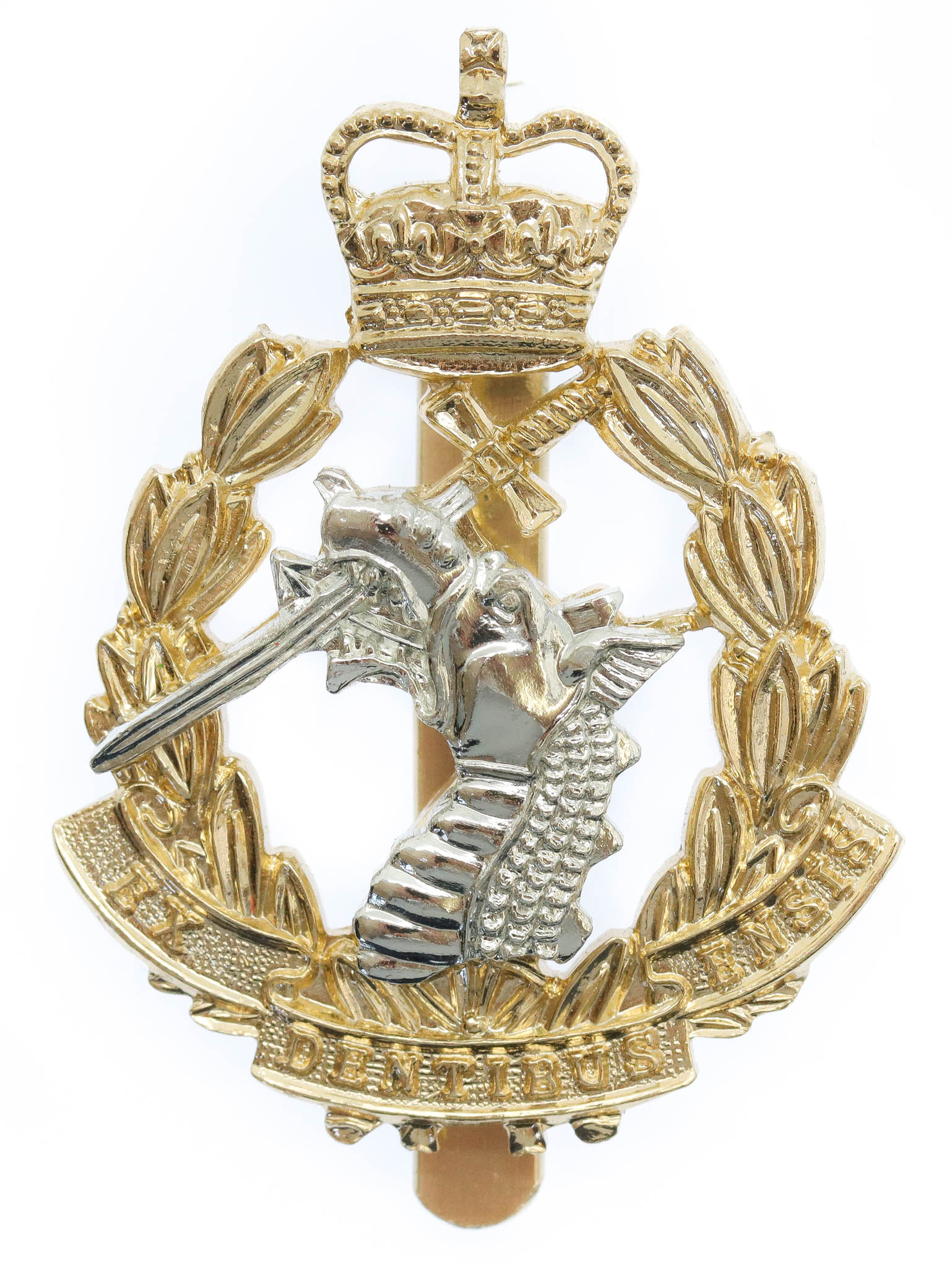 Royal Army Dental Corps (R.A.D.C.) Anodised (Staybrite) Cap Badge